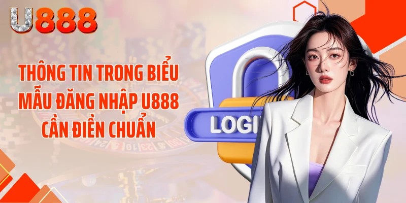 Thông tin trong biểu mẫu đăng nhập U888 cần điền chuẩn